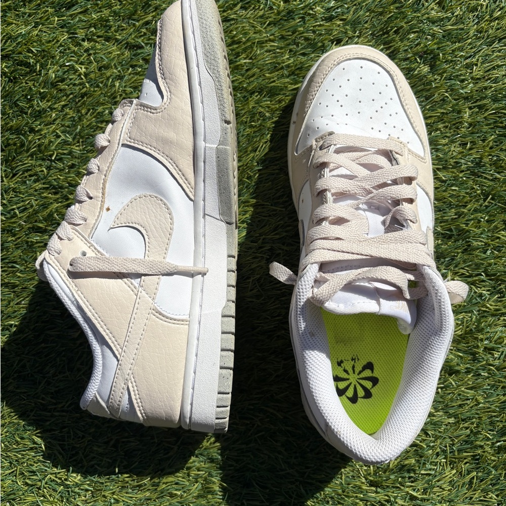 Nike Dunk Low in White and Beige